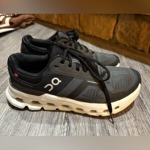 OnCloud On Running Charcoal and White Athletic Shoes